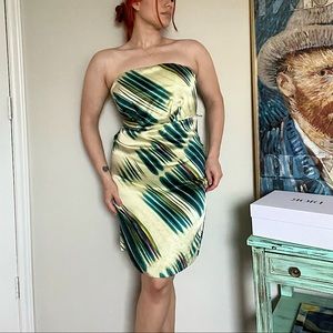 Cocktail strapless midi dress